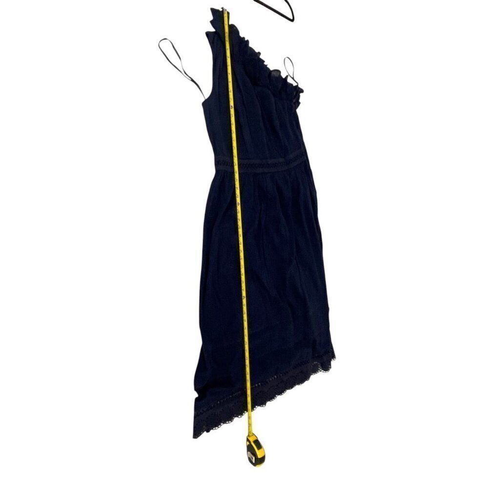 Talbots Womens A-Line Dress Size 14 Blue Ruffled One Shoulder Midi NWT - Picture 14 of 15